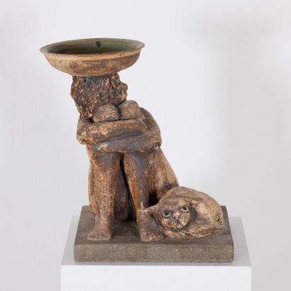 MURIEL MOODY untitled (Son Nigel with Cat)