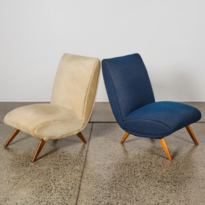 A Pair of Garth Chester Attributed Astoria Lounge Chairs