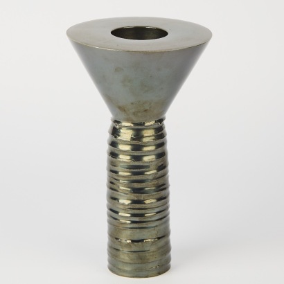 A Chrome Graham Ambrose Nikau Palm Vase