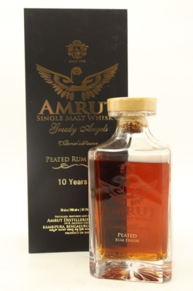 (1) Amrut Greedy Angel Chairmans Reserve Peated Rum Finish 10 Year Old Single Malt Whisky, 57.1% ABV (GB)