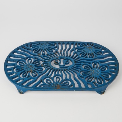 A Mid-century Enamel Trivet