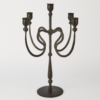 A Raine five Cup Iron Candelabra