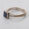 18ct White Gold, 1.20ct Sapphire / 0.06ct Diamond Ring - 2