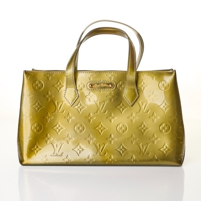 Louis Vuitton, Green Vernis Wilshire Handbag