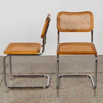 A Pair of Vintage Marcel Breuer Style Cesca Chairs by Willgrahame Wanganui