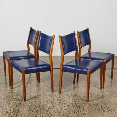 A Set of Four Mid Century Dining Chairs