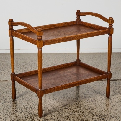 A Vintage Oak Drinks Trolley