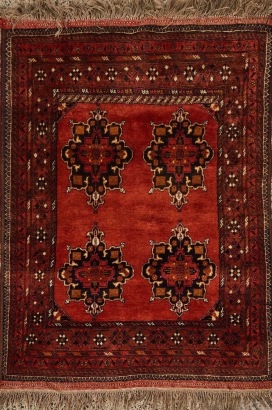 A Vintage Hand-Knotted Wool Baluchi Rug