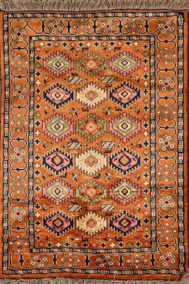 A Vintage Hand-Knotted Wool Persian Rug