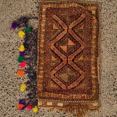 A Vintage Handknotted Woollen Pakistani Saddle Bag