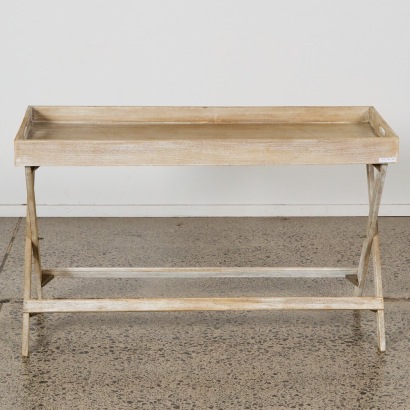 A Folding Butler Tray Table in Distressed Grey