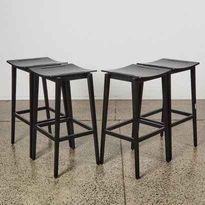 A Set of Four Counter Stools by Mads K. Johansen for Ton Stockholm