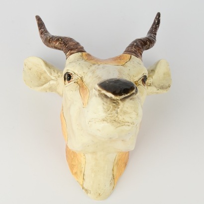 A Ceramic Antelope Wall Vase