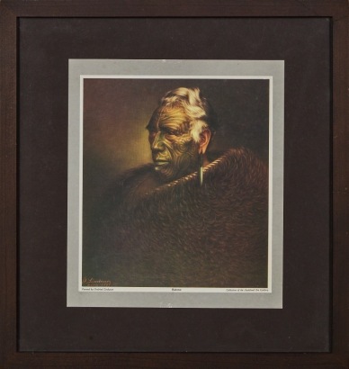 A Framed Gotfried Lindauer Bookplate