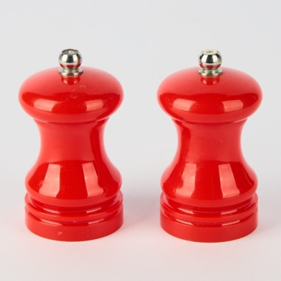 A Set of Red Cole & Mason England Salt & Pepper Grinder