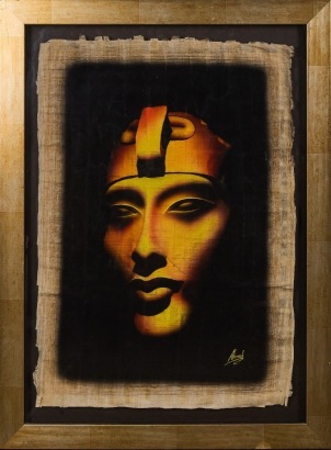 A Papyrus Painting of Akhenaten