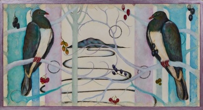 A Pair Native Pigeons Kerer_ Painting