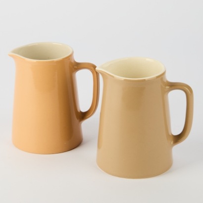 A Pair of Crown Lynn Colour Glaze Jugs