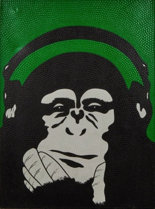 A Large Painted Pop Art Canvas