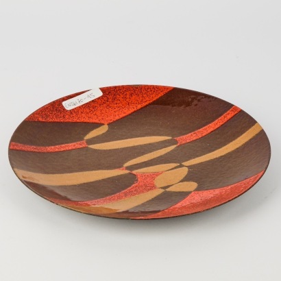 A Vintage Cera Ware Enamelled Plate
