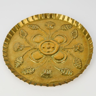 A Vintage Brass Wall Plate