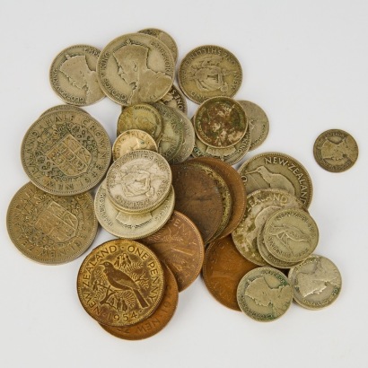 A Collection of New Zealand Early Currency Coins (1933-1955)