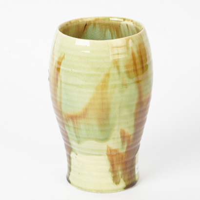 A Hand-potted Crown Lynn Trickle Vase, pre 1948, from the John Perry Collection