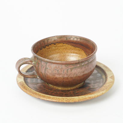 A Set of Six Early Peter Collis Coffee Cup and Saucers