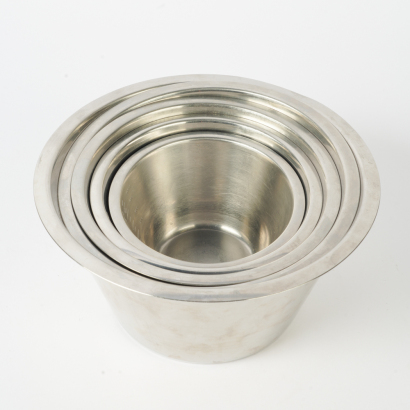 A Set of Five vintage 'Disco' Stainless Steel Bowls
