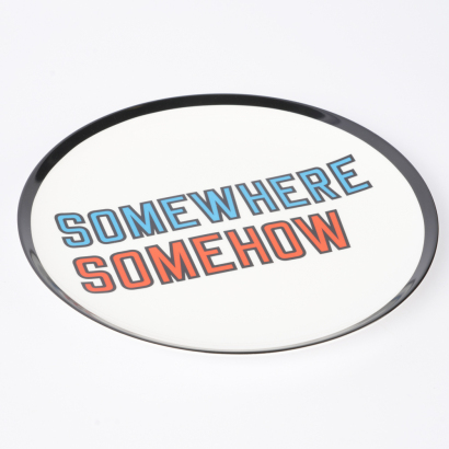 A Lawrence Weiner Plate for Coalition for the Homeless 2021