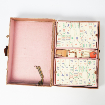 A Vintage Mahjong Set Marked Moshunsing