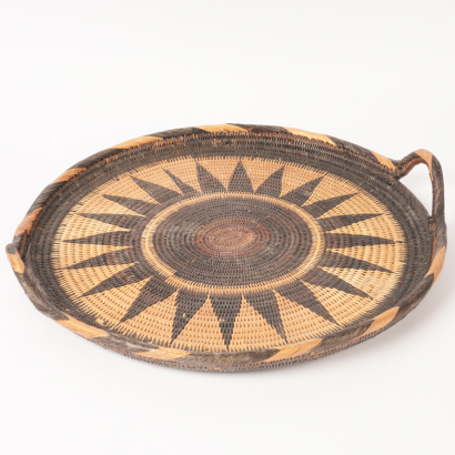 A Vintage Wicker Tray