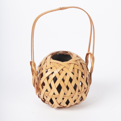 A Vintage Woven Ikebana Basket