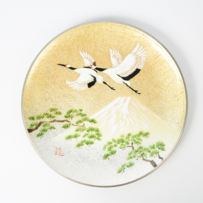 A Japanese Saikusha Cloisonne Plate, Signed
