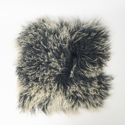 A Tibetan Lamb Cushion Cover (Blue with White)