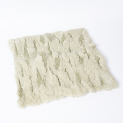 A Rabbit Fur Cushion Cover (Green)