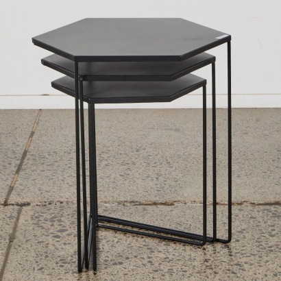 A Geo Metal Nesting Side Tables