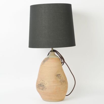 A Vintage Organic Hand-Potted Table Lamp
