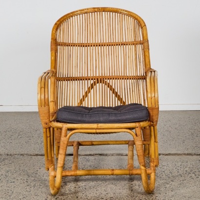A Vintage Cane Armchair