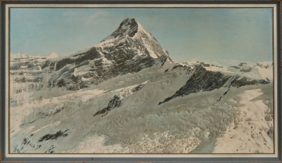 A Whites Aviation Hand-Coloured Photograph of Mt. Aspiring