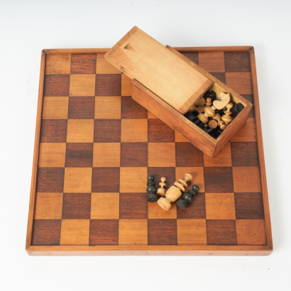 A Vintage French Regency Chess Set
