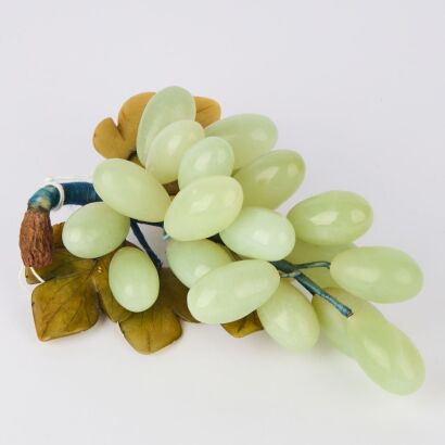 A Vintage Bunch of Jade Stone Grapes