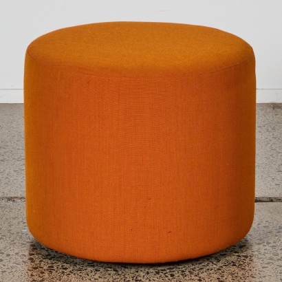 An Orange Circular Stool