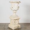 A Very Large Neoclassical Campagna-Form Garden Urn Mounted on a Plinth - 2