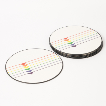 A Set of Six Vintage Coasters, 1980s