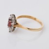 9ct Yellow / Rose Gold, 0.30ct Marquise Cut Garnet / 0.05ct Diamond Cluster Ring - 2