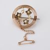 9ct Rose Gold, Art Nouveau Style, 4.0mm Seed Pearl Brooch