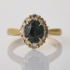 Naveya & Sloane, 18ct Yellow Gold, 1.60ct Sapphire / 0.52ct Diamond Cluster Ring