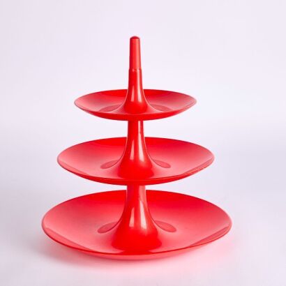 A three tier Koziol Babell Etagere Serving Stand