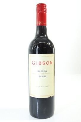 (1) 2015 Gibson Wines Reserve Shiraz, Barossa Valley